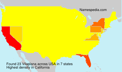 Surname Vilaplana in USA