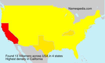 Surname Villamero in USA