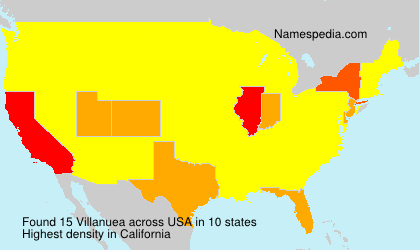 Surname Villanuea in USA