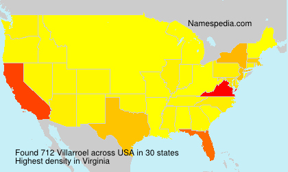 Surname Villarroel in USA