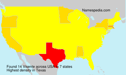 Surname Visente in USA Surname Visente in USA