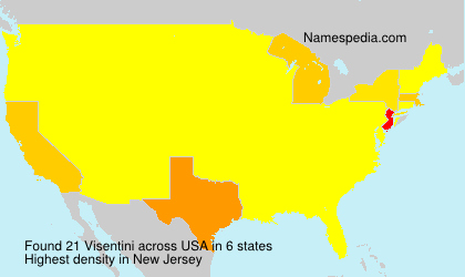 Surname Visentini in USA