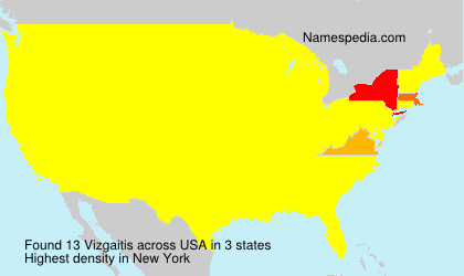Surname Vizgaitis in USA Surname Vizgaitis in USA