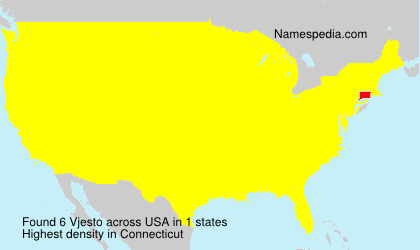 Surname Vjesto in USA