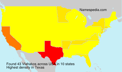 Surname Vlahakos in USA Surname Vlahakos in USA
