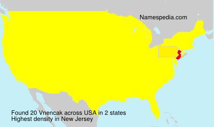 Surname Vnencak in USA