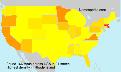 Surname Voas in USA