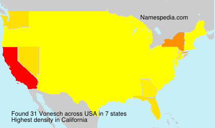 Surname Vonesch in USA