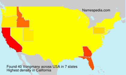Surname Vongmany in USA