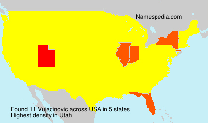 Surname Vujadinovic in USA
