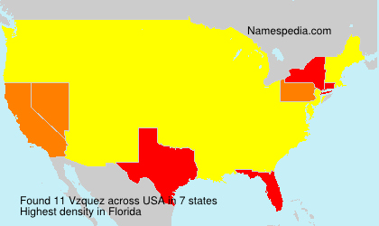 Surname Vzquez in USA