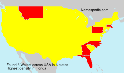 Surname Walket in USA
