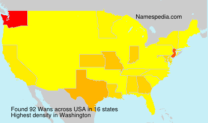 Surname Wans in USA