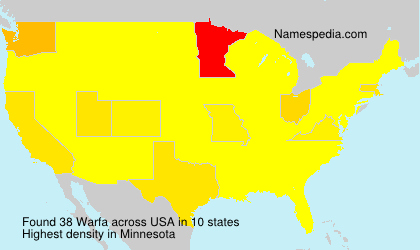 Surname Warfa in USA