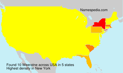 Surname Weeratne in USA