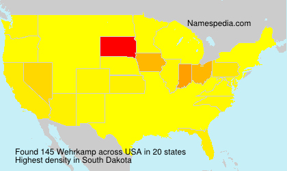 Surname Wehrkamp in USA