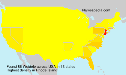 Surname Weidele in USA