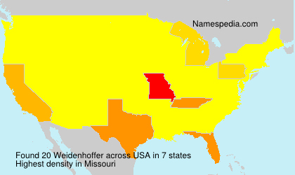 Surname Weidenhoffer in USA