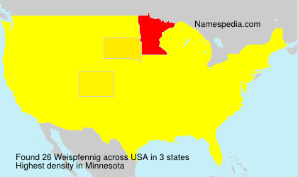 Surname Weispfennig in USA