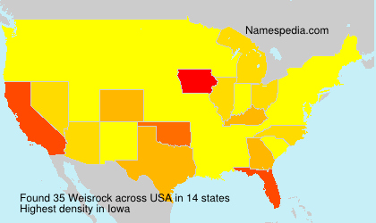 Surname Weisrock in USA