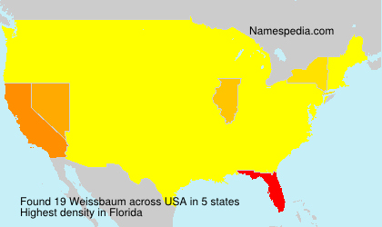Surname Weissbaum in USA