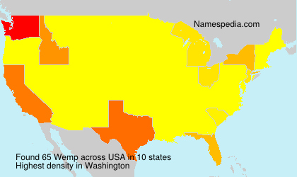 Surname Wemp in USA