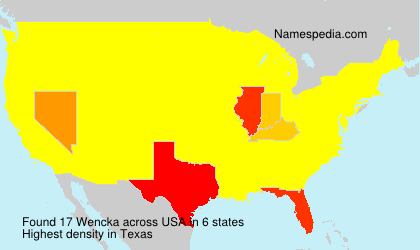 Surname Wencka in USA