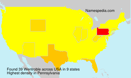 Surname Wentroble in USA