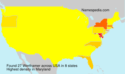 Surname Werthamer in USA Surname Werthamer in USA