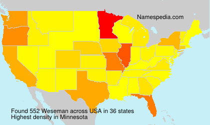 Surname Weseman in USA