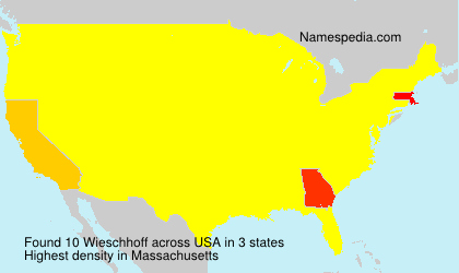 Surname Wieschhoff in USA