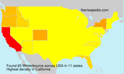 Surname Winterbourne in USA