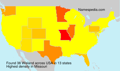 Surname Wisland in USA