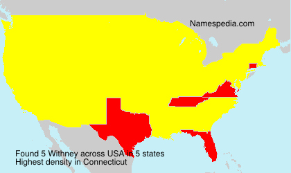 Surname Withney in USA