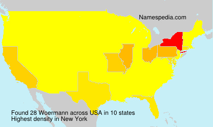 Surname Woermann in USA