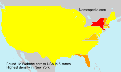 Surname Wohabe in USA