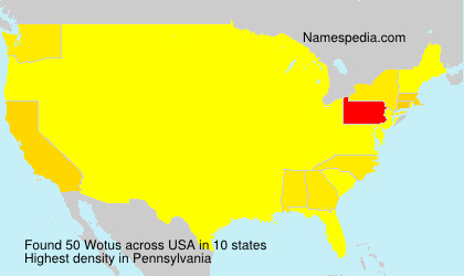 Surname Wotus in USA
