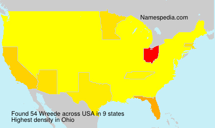 Surname Wreede in USA