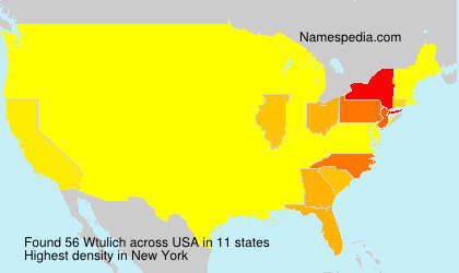 Surname Wtulich in USA
