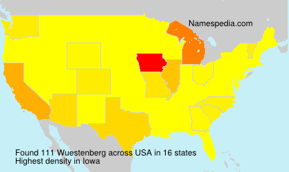 Surname Wuestenberg in USA Surname Wuestenberg in USA