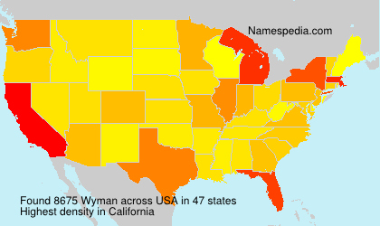 Surname Wyman in USA