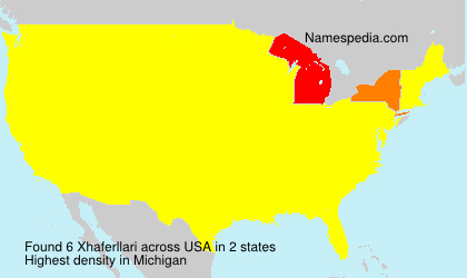 Surname Xhaferllari in USA