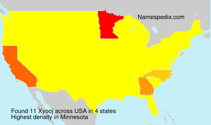 Surname Xyooj in USA
