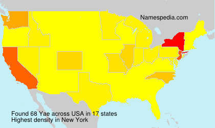 Surname Yae in USA Surname Yae in USA