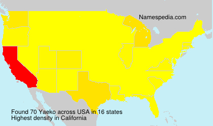 Surname Yaeko in USA Surname Yaeko in USA