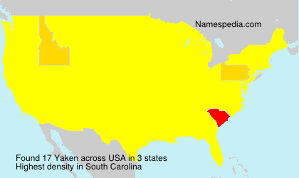 Surname Yaken in USA
