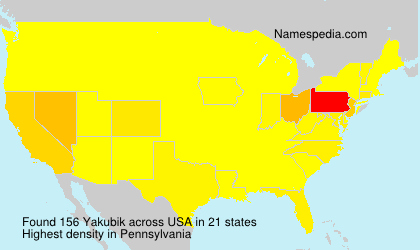 Surname Yakubik in USA Surname Yakubik in USA