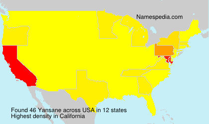 Surname Yansane in USA
