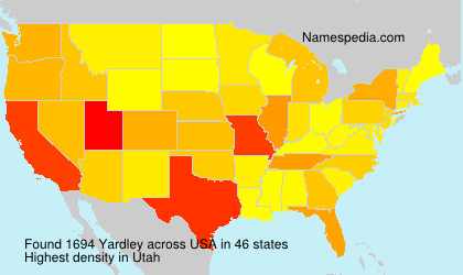 Surname Yardley in USA