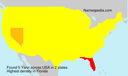 Surname Yarvi in USA